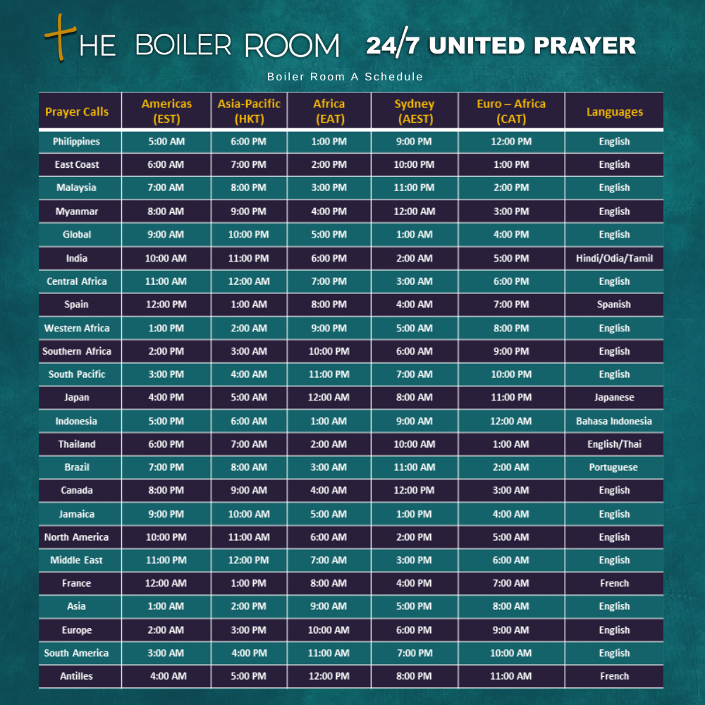 Schedule 24 7 United Prayer